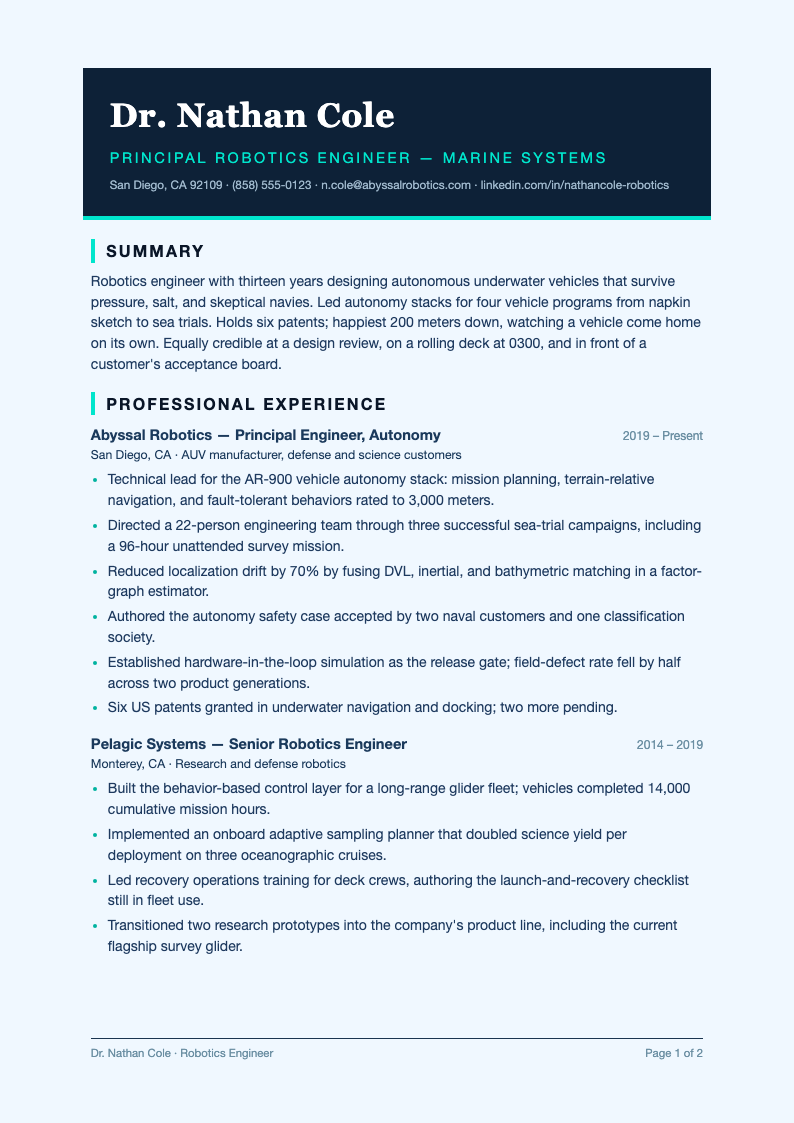 Deep ocean resume